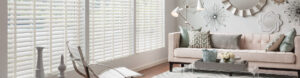 Faux Wood Blinds Living Room